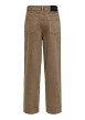 Thumbnail Jean en coton camel uni avec une coupe droite muni d'un zip et d'un bouton - Image 2