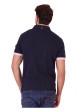 Thumbnail Polo en coton marine à imprimé avec une coupe droite et un col à revers - Image 2