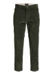 Thumbnail Pantalon chino en coton biologique sapin uni avec une coupe slim
