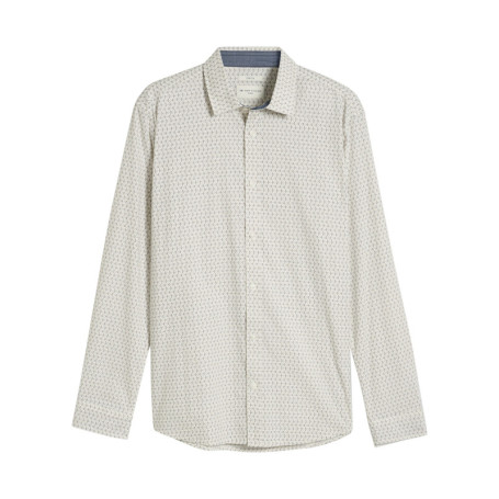 Chemise en coton blanche à coupe droite pourvu...