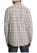 Thumbnail Chemise en coton beige à carreaux contrastés pourvue d'un col à revers - Image 3