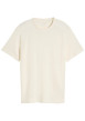 Thumbnail T-shirt en coton écru à coupe droite pourvu d'un motif à rayures