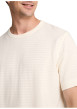 Thumbnail T-shirt en coton écru à coupe droite pourvu d'un motif à rayures - Image 4