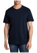 Thumbnail T-shirt en coton marine à coupe droite pourvu d'un motif à rayures - Image 2