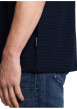 Thumbnail T-shirt en coton marine à coupe droite pourvu d'un motif à rayures - Image 4