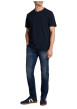 Thumbnail T-shirt en coton marine à coupe droite pourvu d'un motif à rayures - Image 5