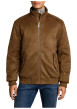 Thumbnail Blouson brun à coupe ajustée pourvu d'un col montant et de manches longues - Image 2