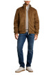 Thumbnail Blouson brun à coupe ajustée pourvu d'un col montant et de manches longues - Image 5
