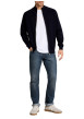 Thumbnail Gilet en coton marine à coupe ajustée pourvu d'un col montant - Image 5