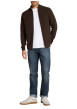Thumbnail Gilet en coton marron à coupe ajustée pourvu d'un col montant - Image 5