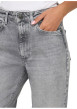 Thumbnail Jean en coton gris uni avec une coupe bootcut et une taille - Image 3