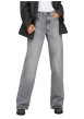 Thumbnail Jean en coton gris uni avec une coupe bootcut et une taille - Image 6