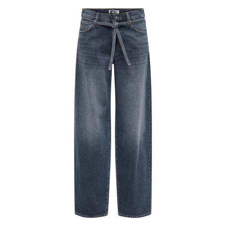 Jean en coton ardoise uni avec une coupe droite...
