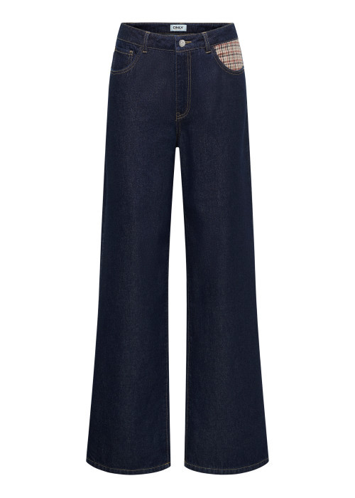 Jean brut uni avec une coupe bootcut et une...