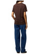 Thumbnail T-shirt en coton biologique marron uni avec une coupe droite - Image 2