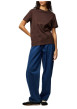 Thumbnail T-shirt en coton biologique marron uni avec une coupe droite - Image 3