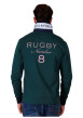 Thumbnail Polo en coton vert à imprimé avec une coupe droite et un col à revers - Image 2
