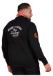 Thumbnail Polo en coton biologique noir à imprimé avec une coupe droite et un col à revers - Image 2