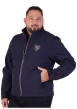 Thumbnail Blouson coupe vent marine uni avec une coupe droite et un col montant