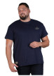 Thumbnail T-shirt en coton biologique marine à imprimé avec une coupe droite