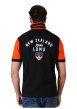 Thumbnail Polo en coton noir à imprimé avec une coupe droite et un col à revers - Image 2
