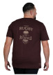Thumbnail T-shirt en coton biologique bordeaux à imprimé avec une coupe droite - Image 2