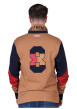 Thumbnail Polo en coton biologique camel à imprimé avec une coupe droite - Image 2