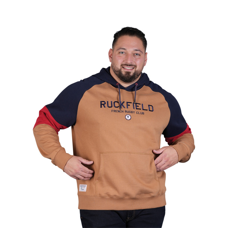 Ruckfield - Sweat Camel à Imprimé Avec Une Coupe Droite Et Un Col à Capuche - Brun Ruckfield - Sweat Camel à Imprimé Avec Une Coupe Droite Et Un Col à Capuche - Brun