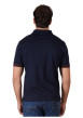 Thumbnail Polo en coton biologique marine uni avec une coupe droite et un col à revers - Image 2