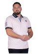 Thumbnail Polo en coton rose uni avec une coupe droite et un col à revers
