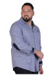 Thumbnail Chemise en coton marine vichy avec une coupe droite et un col boutonné