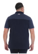Thumbnail Polo en coton biologique marine à imprimé avec une coupe droite - Image 2