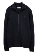 Thumbnail Gilet marine uni avec une coupe droite et un col montant zippé
