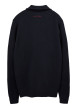 Thumbnail Gilet marine uni avec une coupe droite et un col montant zippé - Image 2