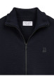 Thumbnail Gilet marine uni avec une coupe droite et un col montant zippé - Image 4