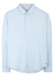 Thumbnail Chemise bleue géométrique avec une coupe droite et un col à revers