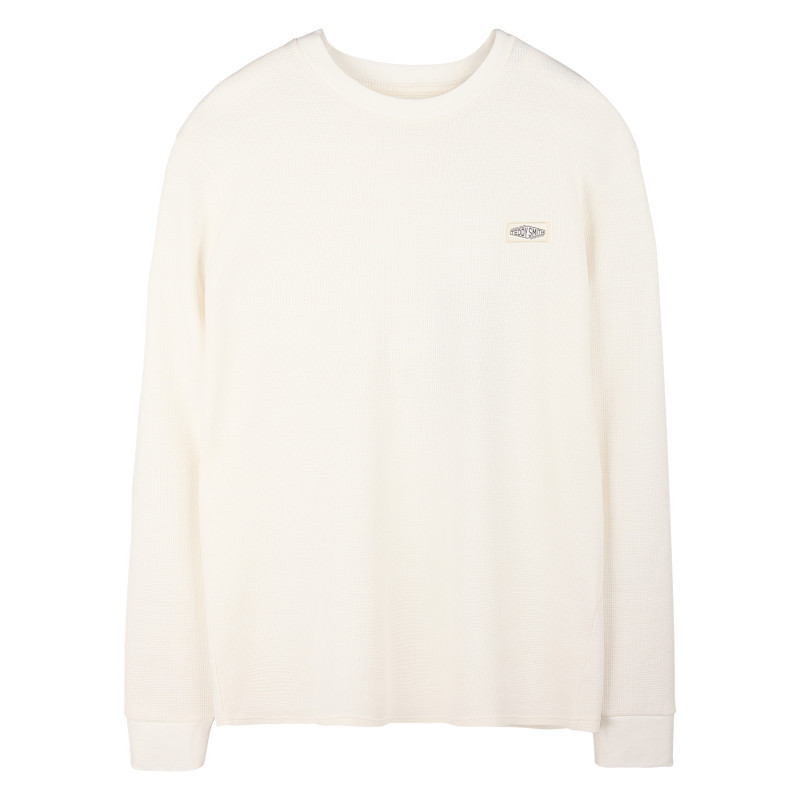 Teddy Smith - T-shirt Blanc Uni Avec Une Coupe Droite Et Des Manches Longues - Blanc