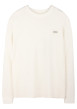 Thumbnail T-shirt blanc uni avec une coupe droite et des manches longues