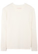 Thumbnail T-shirt blanc uni avec une coupe droite et des manches longues - Image 2