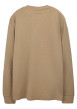Thumbnail T-shirt beige uni avec une coupe droite et des manches longues - Image 2
