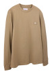 Thumbnail T-shirt beige uni avec une coupe droite et des manches longues - Image 3