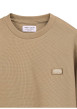 Thumbnail T-shirt beige uni avec une coupe droite et des manches longues - Image 4