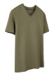 Thumbnail T-shirt kaki uni avec une coupe droite et des manches courtes - Image 3