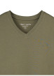 Thumbnail T-shirt kaki uni avec une coupe droite et des manches courtes - Image 4