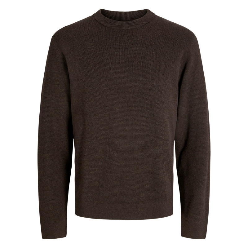 Premium - Pull En Coton Biologique Chocolat Uni Avec Une Coupe Droite - Marron Premium - Pull En Coton Biologique Chocolat Uni Avec Une Coupe Droite - Marron