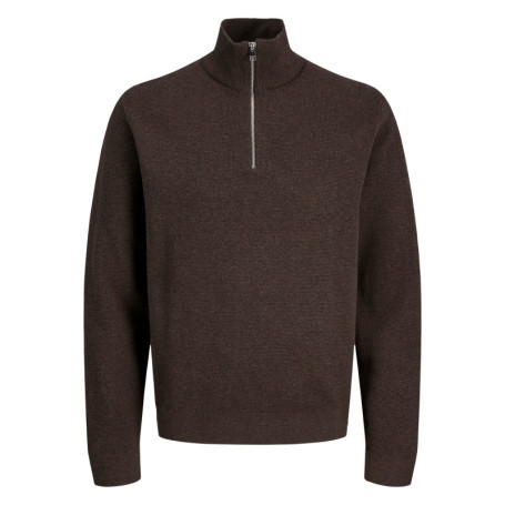 Pull en coton biologique chocolat uni avec une...
