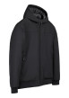 Thumbnail Blouson noir uni avec une coupe droite et un col à capuche - Image 3