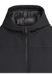 Thumbnail Blouson noir uni avec une coupe droite et un col à capuche - Image 4