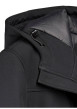 Thumbnail Blouson noir uni avec une coupe droite et un col à capuche - Image 5