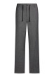 Thumbnail Pantalon chino gris uni avec une coupe droite et une taille élastiquée